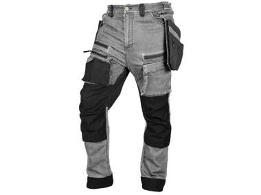 Zdjęcie: Spodnie robocze Denim, wzmocnienia Cordura, odpinane kieszenie kaburowe, rozmiar L NEO TOOLS