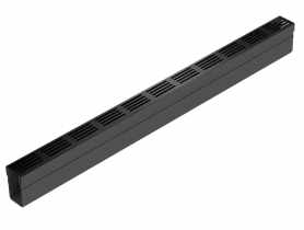 Kanał Slimline z PVC 1 m z rusztem aluminiowym czarny ACO
