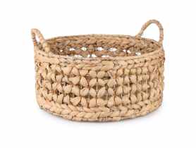 Kosz z hiacyntu wodnego z uchwytami 35x35x16/21cm TIN TOURS