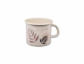 Kubek emaliowany z kalką Flores 12 cm/1 L wzór 3 GALICJA