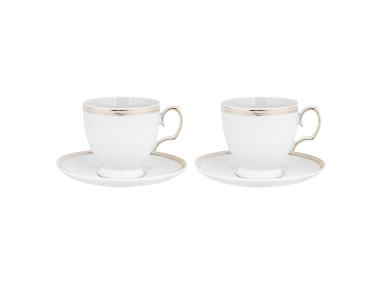 Zdjęcie: Zestaw 2 filiżanek do kawy 220 ml i spodków 15 cm gift box Mariapaula klasyka promise ALTOMDESIGN