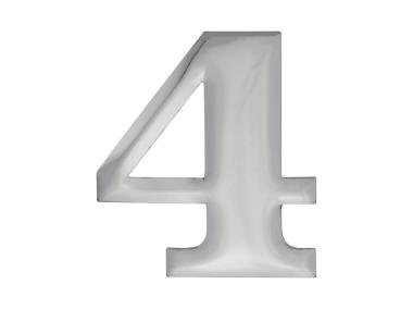 Zdjęcie: Cyfra 4 aluminiowa, chrom 37 mm METRO