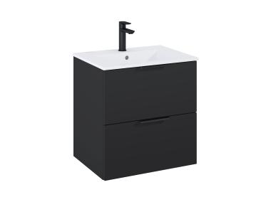 Zdjęcie: Szafka łazienkowa Lada 54 2S czarny mat ROCA