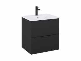 Szafka łazienkowa Lada 54 2S czarny mat ROCA