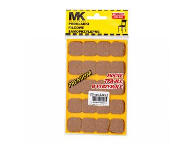 Zdjęcie: Podkładki filcowe premium 22x22 brąz MK