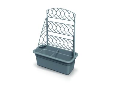 Zdjęcie: Donica z pergolą Bloma szary kamienny PROSPERPLAST