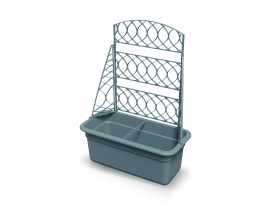 Donica z pergolą Bloma szary kamienny PROSPERPLAST