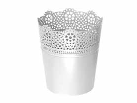 Doniczka Lace biały 18 cm PROSPERPLAST