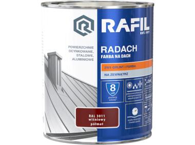 Zdjęcie: Farba na dach Radach wiśniowy RAL3011 0,75L RAFIL