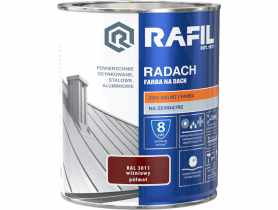 Farba na dach Radach wiśniowy RAL3011 0,75L RAFIL