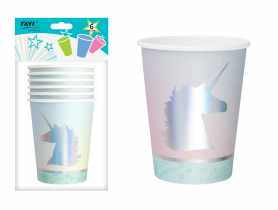 Kubki papierowe LGP Unicorn 270 ml, 6 sztuk art.12198 DECOR
