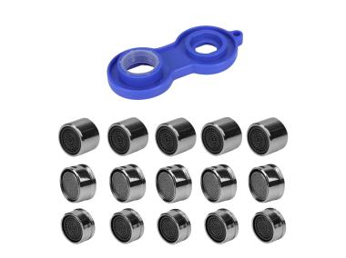 Zdjęcie: Zestaw aeratorów F22, M24, M28, z kluczem 15 sztuk TYCNER