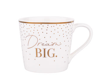 Zdjęcie: Kubek stożek nbc 350 ml dekoracja Dream big ALTOMDESIGN