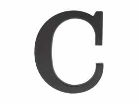 Litera "C" plastikowa czarna 90 mm METRO