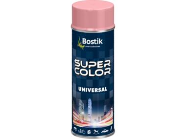 Zdjęcie: Lakier uniwersalny ogólnego zastosowania Super Color Universal jasnoróżowy RAL 3015 400 ml BOSTIK