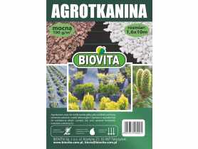 Agrotkanina czarna mocna 1,6x10 m 100g/m2 BIOVITA