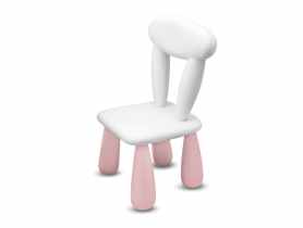 Krzesełko dla dzieci Luna biało-różowe NERGIS