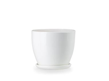 Zdjęcie: Doniczka Klasik 5 biały połysk 24x19 cm FLOWERPOT