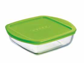 Naczynie Cook 25x22x7 cm - 2,3 L kwadratowe z pokrywką PYREX