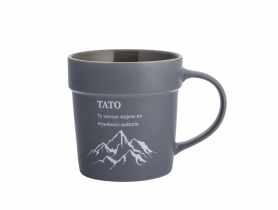 Kubek stożek 460 ml z szerokim rantem dekoracja tato ALTOM DESIGN