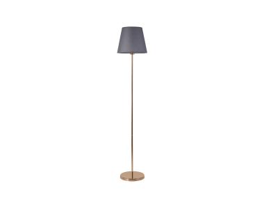 Zdjęcie: Lampa podłogowa Artemis złota podstawa, szary abażur ADRILUX