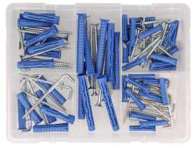Zestaw kołków uniwersalnych 4ALL 6x30 mm 8x40 mm 8x65 mm z wkrętami i hakami 92 elementów RAWLPLUG