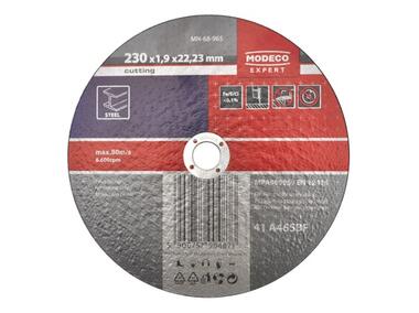 Zdjęcie: Ściernica do cięcia stali 230x19x2223 mm płaska MODECO EXPERT