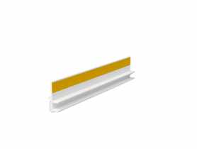 Listwa PVC BP12 L300 9/6 biały, przyokienna, dylatacyjna, tynkarska z uszczelką BELLA PLAST