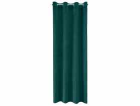 Zasłona Milo 140x250 cm na ciemnozielona na przlotkach EUROFIRANY