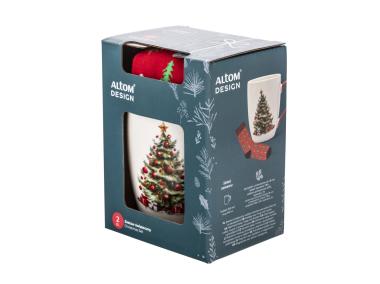 Zdjęcie: Kubek choinka czerwona 340 ml ze skarpetami ALTOM DESIGN