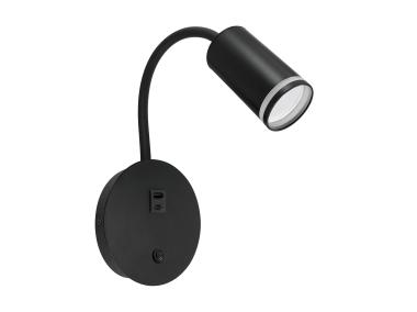 Zdjęcie: Oprawa dekoracyjna Zula WLL USB GU10 kolor czarny max 35 W STRUHM