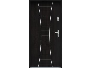 Zdjęcie: Drzwi wejściowe do mieszkań Bastion R-63 Heban 90 cm lewe OSP KR CENTER
