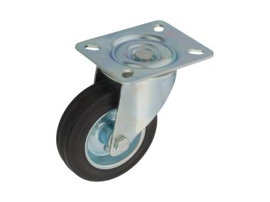 Zdjęcie: Zestaw jezdny obrotowy 100 mm, 70 kg płyta koło czarne METRO