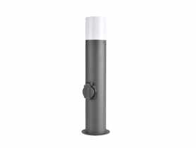 Lampa ogrodowa Dallas E27 44 cm grafit gniazdo POLUX
