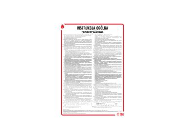 Zdjęcie: Oznaczenie "Instrukcja ogólna przeciwpożarowa" 24,5x35 cm METRO