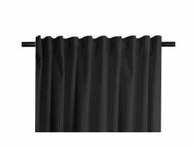 Zasłona welwetowa sztruks casual czarna 140x270 cm CHIC HOME