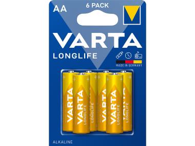 Zdjęcie: Baterie alkaliczne Longlife Power LR6/AA 6 sztuk VARTA