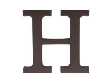 Zdjęcie: Litera "H" plastikowa brązowa 90 mm METRO