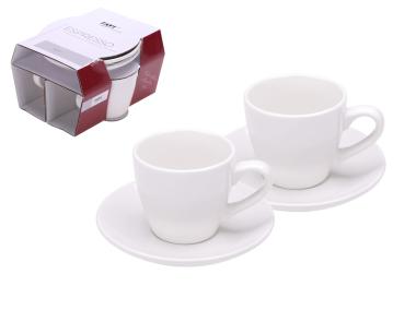Zdjęcie: Komplet filiżanek Espresso 4 elementy 90 ml z porcelany 91443 RAVI