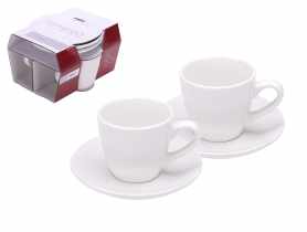 Komplet filiżanek Espresso 4 elementy 90 ml z porcelany 91443 RAVI