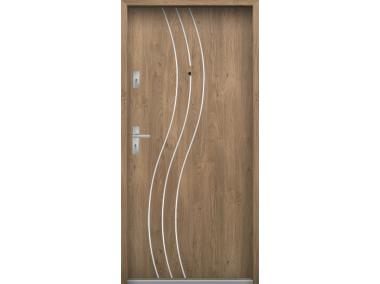 Zdjęcie: Drzwi wejściowe do mieszkań Bastion R-60 Dąb 90 cm prawe ODP KR CENTER