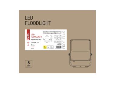 Zdjęcie: Naświetlacz LED Asimo asymmetric 100W, czarny, neutralna biel EMOS