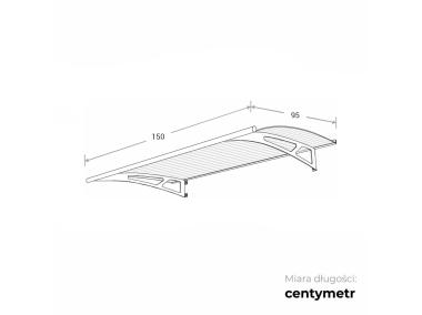Zdjęcie: Daszek LightLine Pro 150x95x16 ROBELIT