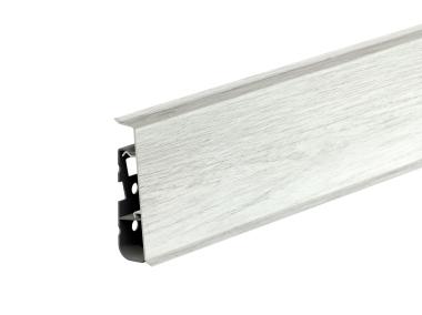 Zdjęcie: Listwa przypodłogowa PVC Hi Line Prestige 2,2x7,5 cm 2,50 m Dąb Szary Organiczny Mat CEZAR