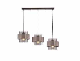 Lampa wisząca Spiega 3-punktowa czarno-satynowa CANDELLUX