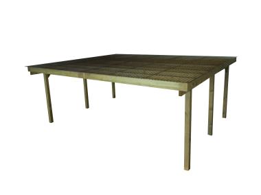 Zdjęcie: Wiata dwustanowiskowa 603x505 cm z pokryciem SOBEX