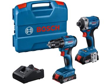 Zdjęcie: Zestaw elektronarzędzi GDR 18V-215 + GSR 185-LI (2xGBA 18V 2.0Ah; GAL 18V-20; CC) BOSCH