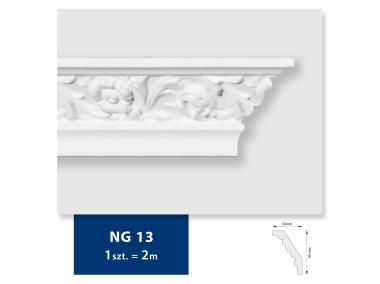 Zdjęcie: Listwa sufitowa G13 classic biała 5x8x200 cm DMS