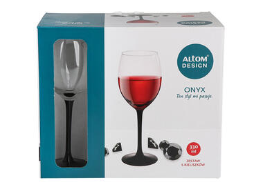 Zdjęcie: Komplet 6 kieliszków Onyx  Wino czerwone 330 ml ALTOMDESIGN