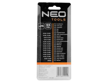 Zdjęcie: Szczelinomierz, 20 listków 0.04-0,63 mm 65 MN stal nierdzewna NEO